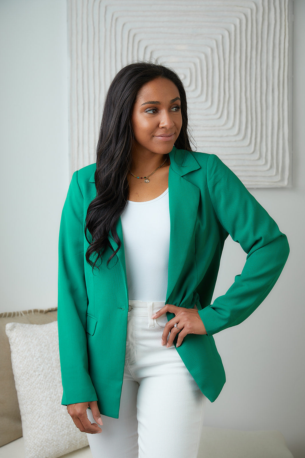 Business as Usual Blazer in Kelly Green