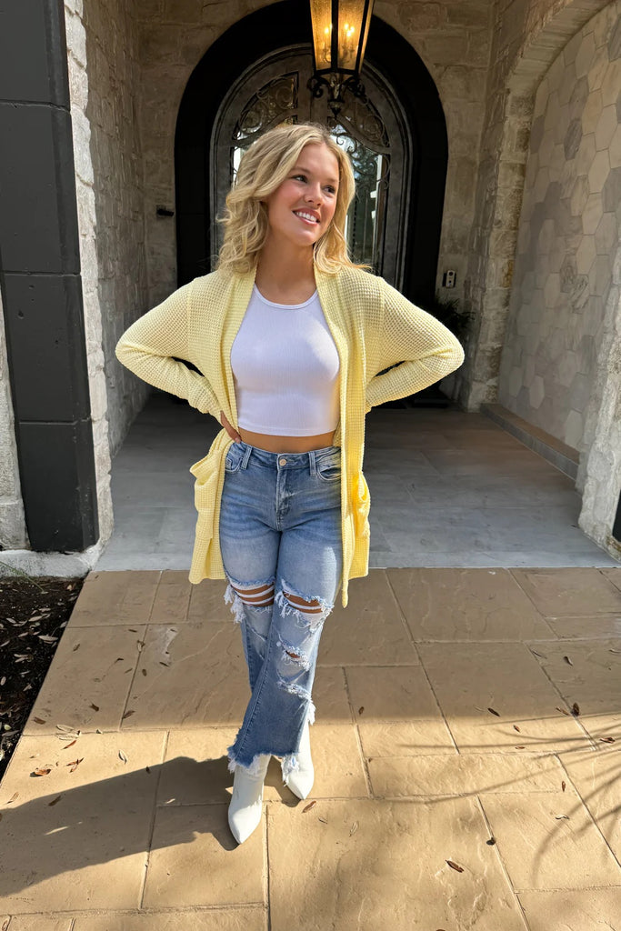 PREORDER: Lola Lightweight Waffle-Knit Cardigan in Spring Colors - 7 Colors!-Villari Chic, women's online fashion boutique in Severna, Maryland