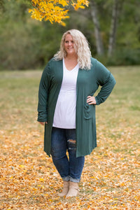 Classic Cardigan - Evergreen-Cardigan-Villari Chic, women's online fashion boutique in Severna, Maryland