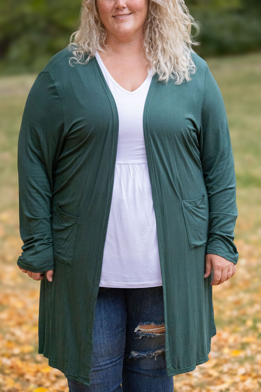 Classic Cardigan - Evergreen-Cardigan-Villari Chic, women's online fashion boutique in Severna, Maryland