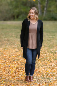 Classic Cardigan - Black-Cardigan-Villari Chic, women's online fashion boutique in Severna, Maryland