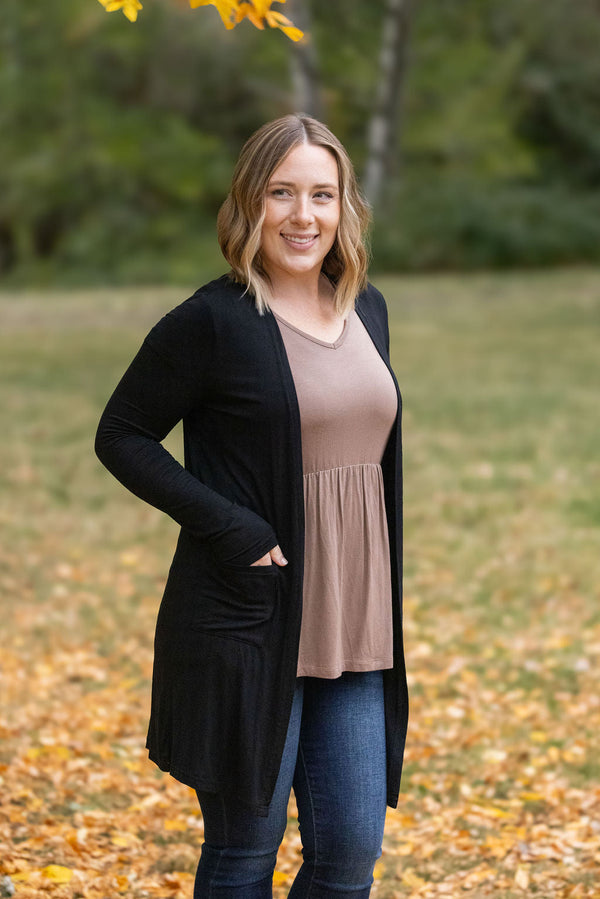 Classic Cardigan - Black-Cardigan-Villari Chic, women's online fashion boutique in Severna, Maryland