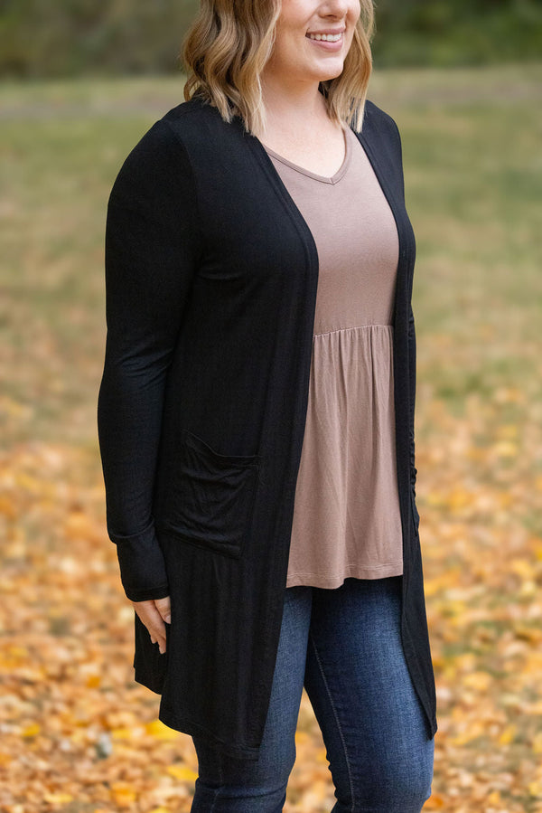 Classic Cardigan - Black-Cardigan-Villari Chic, women's online fashion boutique in Severna, Maryland