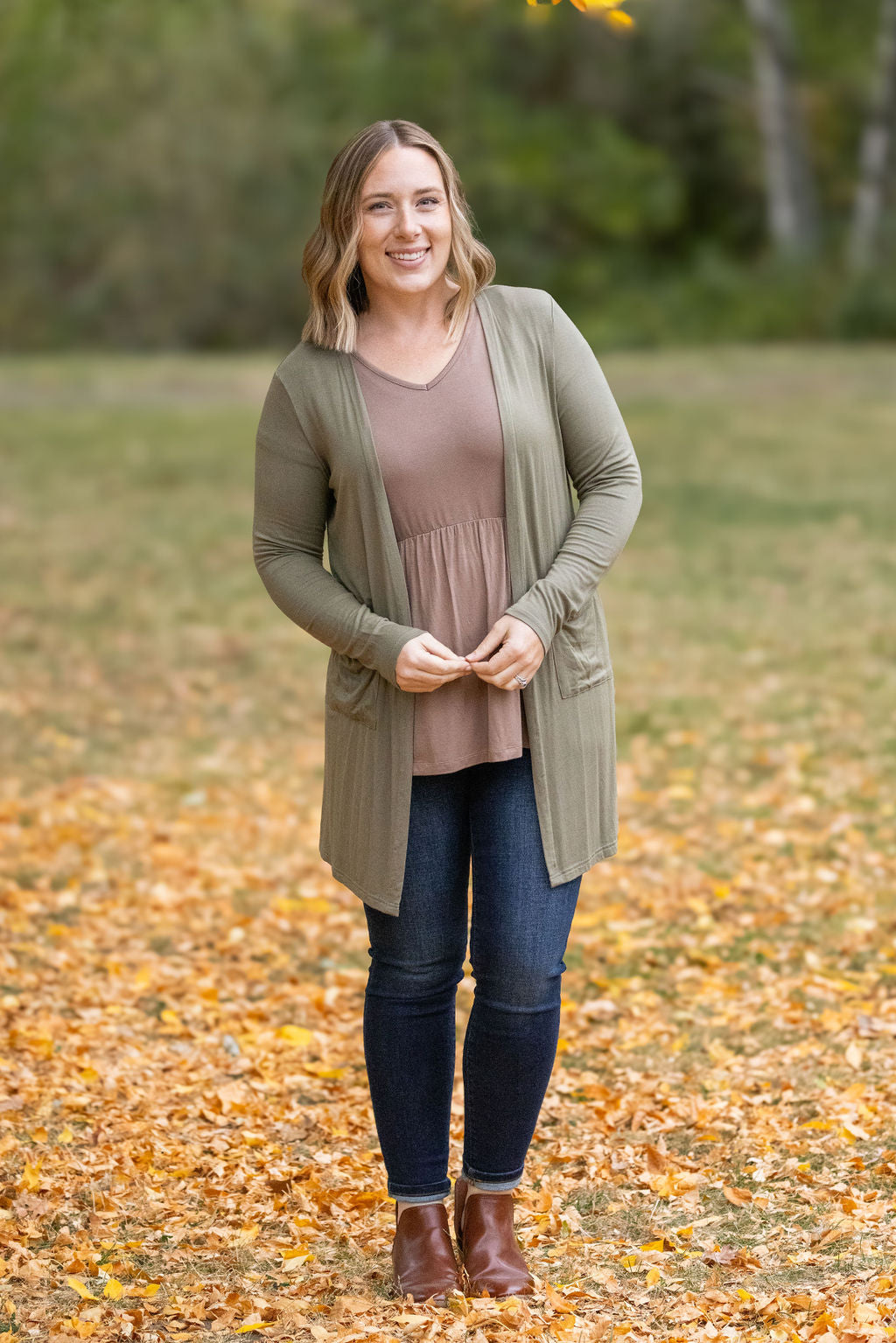 Classic Cardigan - Olive-Cardigan-Villari Chic, women's online fashion boutique in Severna, Maryland