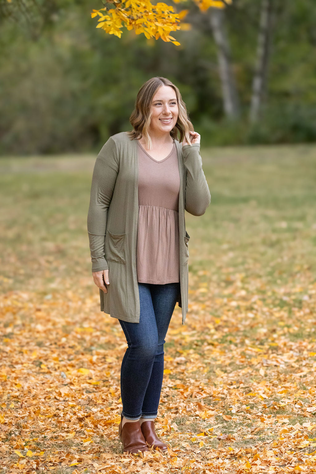 Classic Cardigan - Olive-Cardigan-Villari Chic, women's online fashion boutique in Severna, Maryland