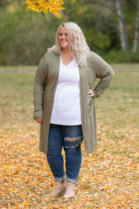 Classic Cardigan - Olive-Cardigan-Villari Chic, women's online fashion boutique in Severna, Maryland