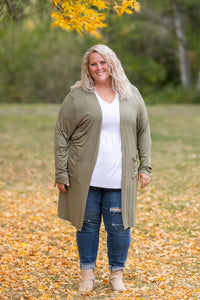 Classic Cardigan - Olive-Cardigan-Villari Chic, women's online fashion boutique in Severna, Maryland