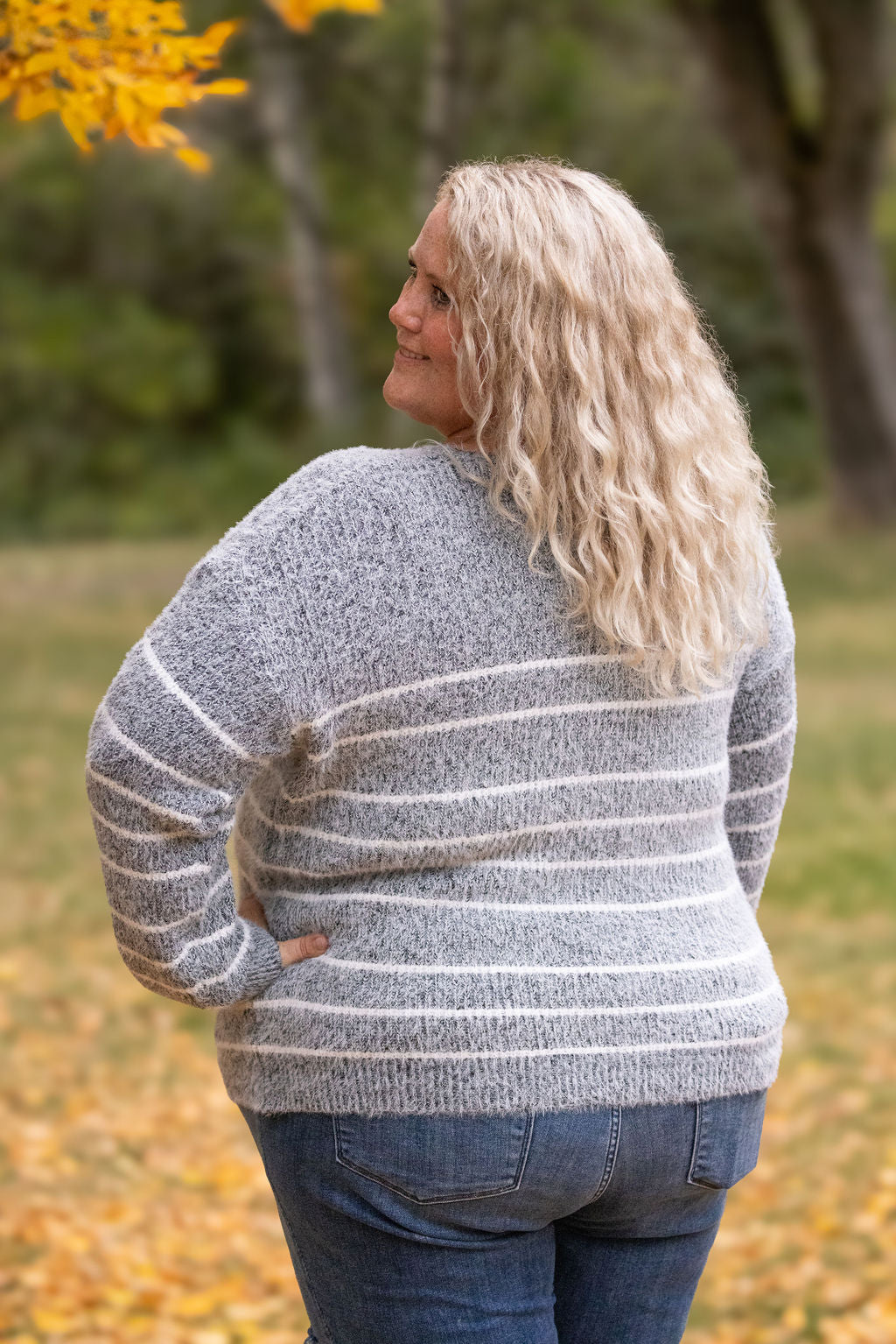 Cozy Striped Sweater - Black-clothing-Villari Chic, women's online fashion boutique in Severna, Maryland