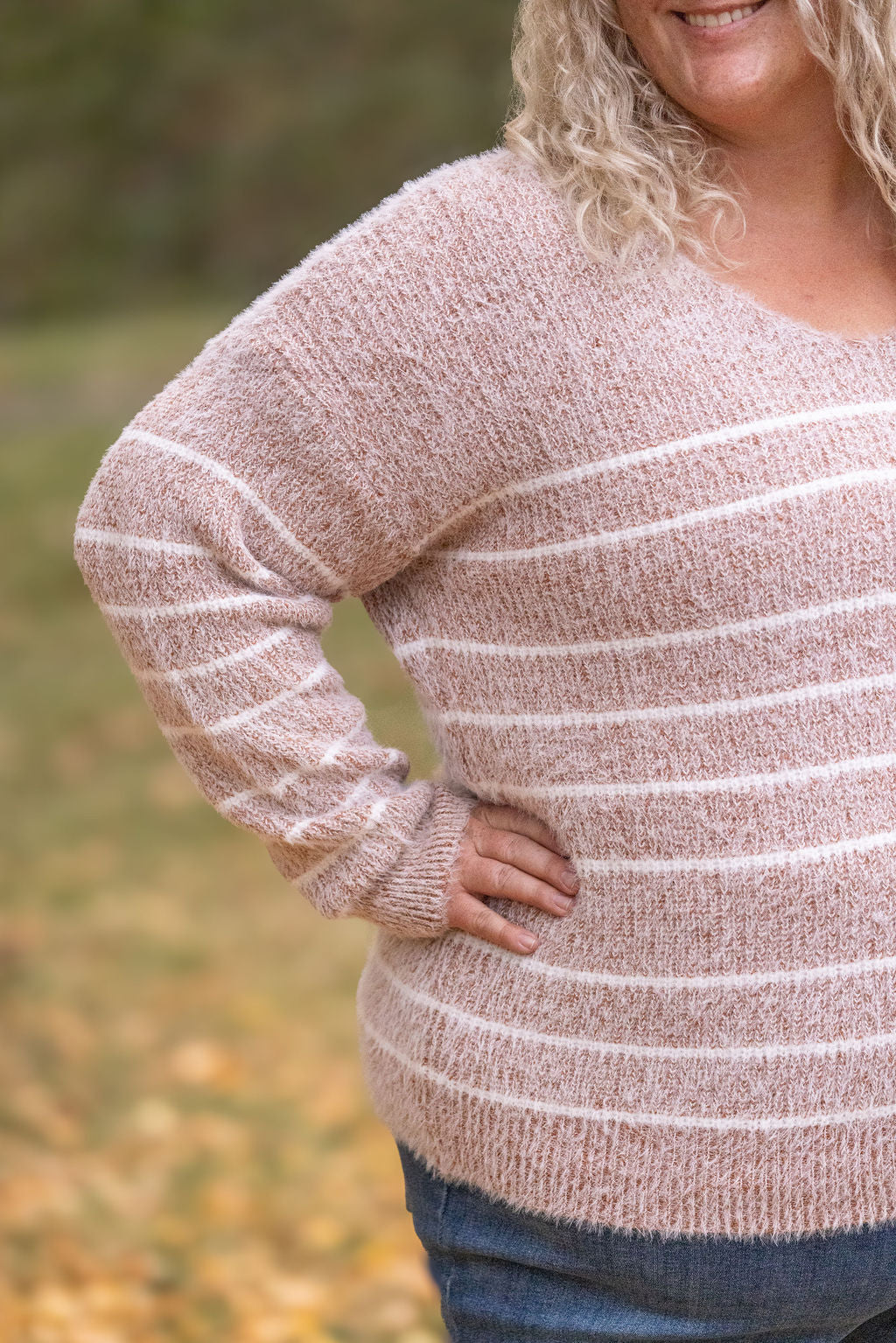 Cozy Striped Sweater - Rust-clothing-Villari Chic, women's online fashion boutique in Severna, Maryland