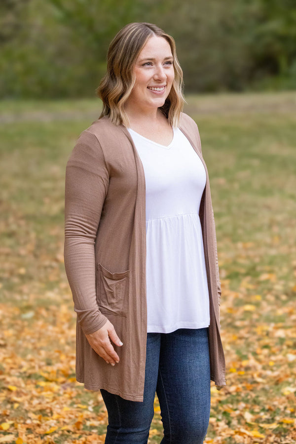 Classic Cardigan - Mocha-Cardigan-Villari Chic, women's online fashion boutique in Severna, Maryland