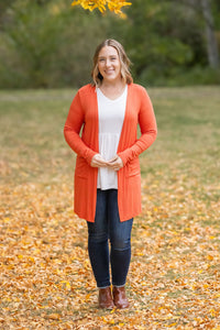 Classic Cardigan - Pumpkin-Cardigan-Villari Chic, women's online fashion boutique in Severna, Maryland