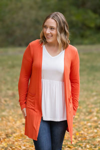 Classic Cardigan - Pumpkin-Cardigan-Villari Chic, women's online fashion boutique in Severna, Maryland