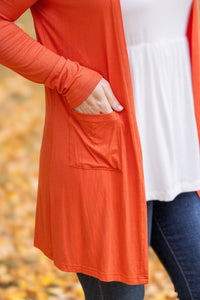 Classic Cardigan - Pumpkin-Cardigan-Villari Chic, women's online fashion boutique in Severna, Maryland