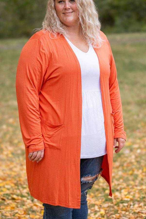 Classic Cardigan - Pumpkin-Cardigan-Villari Chic, women's online fashion boutique in Severna, Maryland