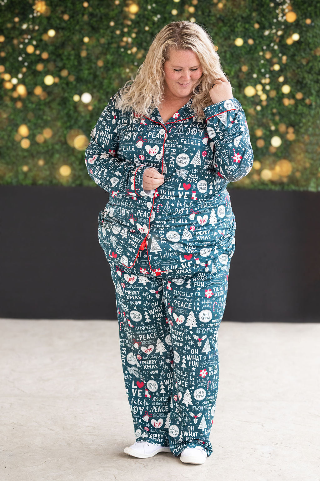 Evergreen Christmas Pajama Set-Sets-Villari Chic, women's online fashion boutique in Severna, Maryland