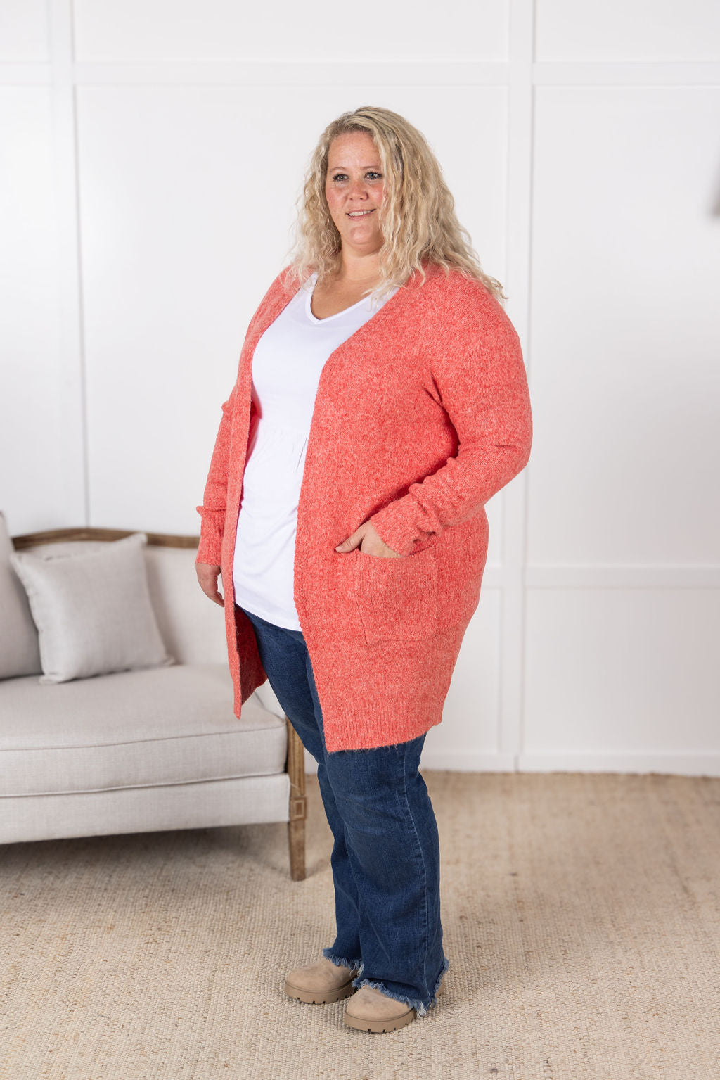 Madison Cozy Cardigan - Cherry Blush-Villari Chic, women's online fashion boutique in Severna, Maryland