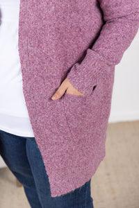 Madison Cozy Cardigan - Frosted Berry-Villari Chic, women's online fashion boutique in Severna, Maryland