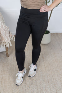 Athleisure Leggings - Black-Leggings-Villari Chic, women's online fashion boutique in Severna, Maryland