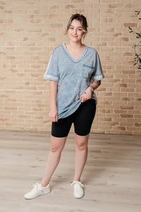 Earthy Chic Mineral Wash Mini Dress in Denim-Tops-Villari Chic, women's online fashion boutique in Severna, Maryland