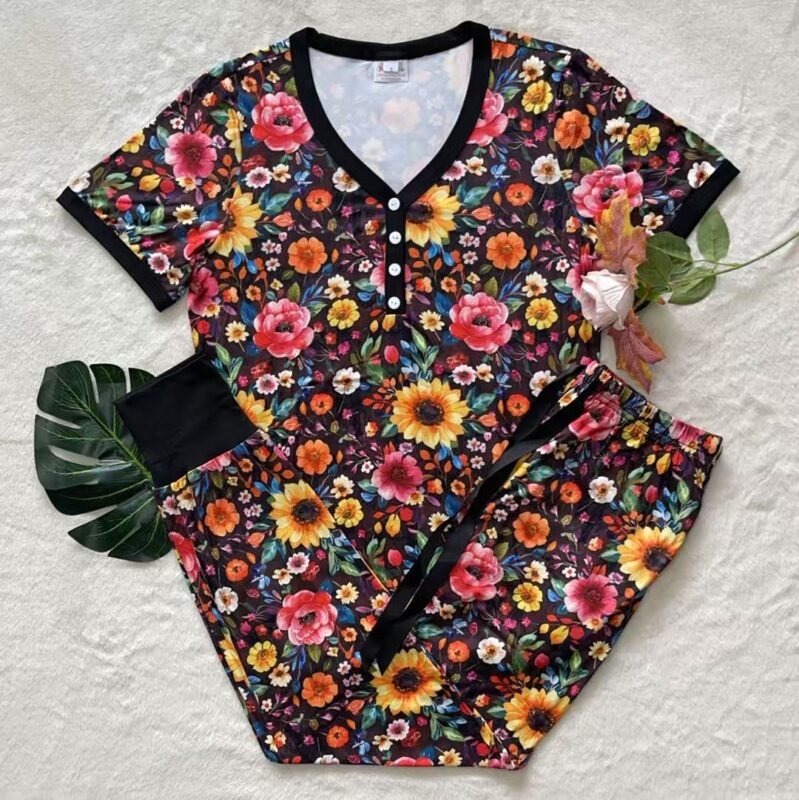 PREORDER: Fall & Halloween Short-Sleeved Jogger PJ Set - 5 Patterns!-Villari Chic, women's online fashion boutique in Severna, Maryland