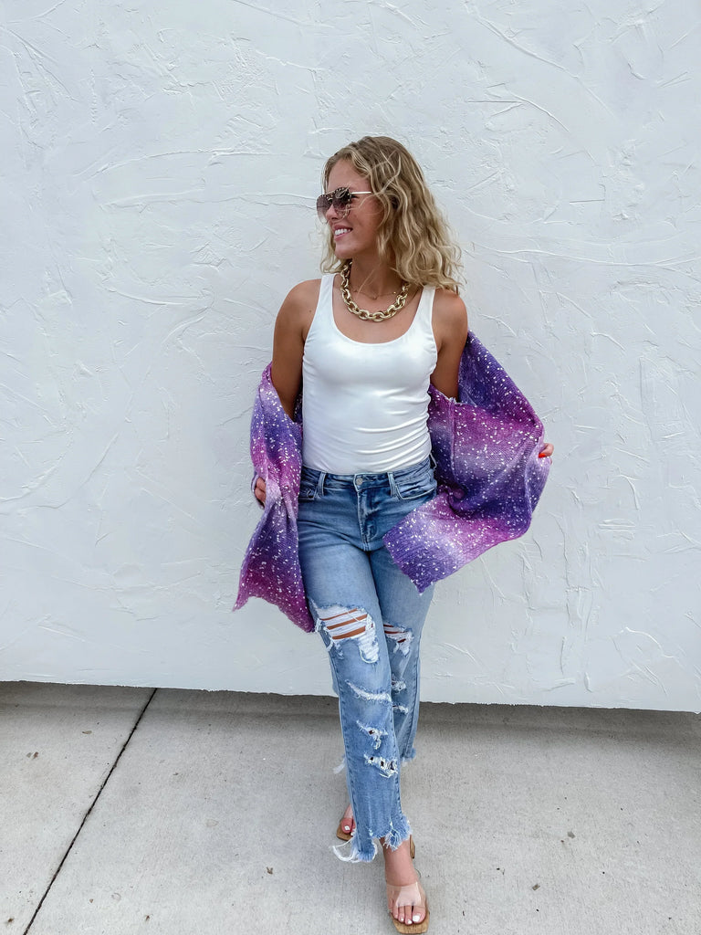 PREORDER: Starstruck Ombré Confetti Cardigan - 3 Colors!-Villari Chic, women's online fashion boutique in Severna, Maryland