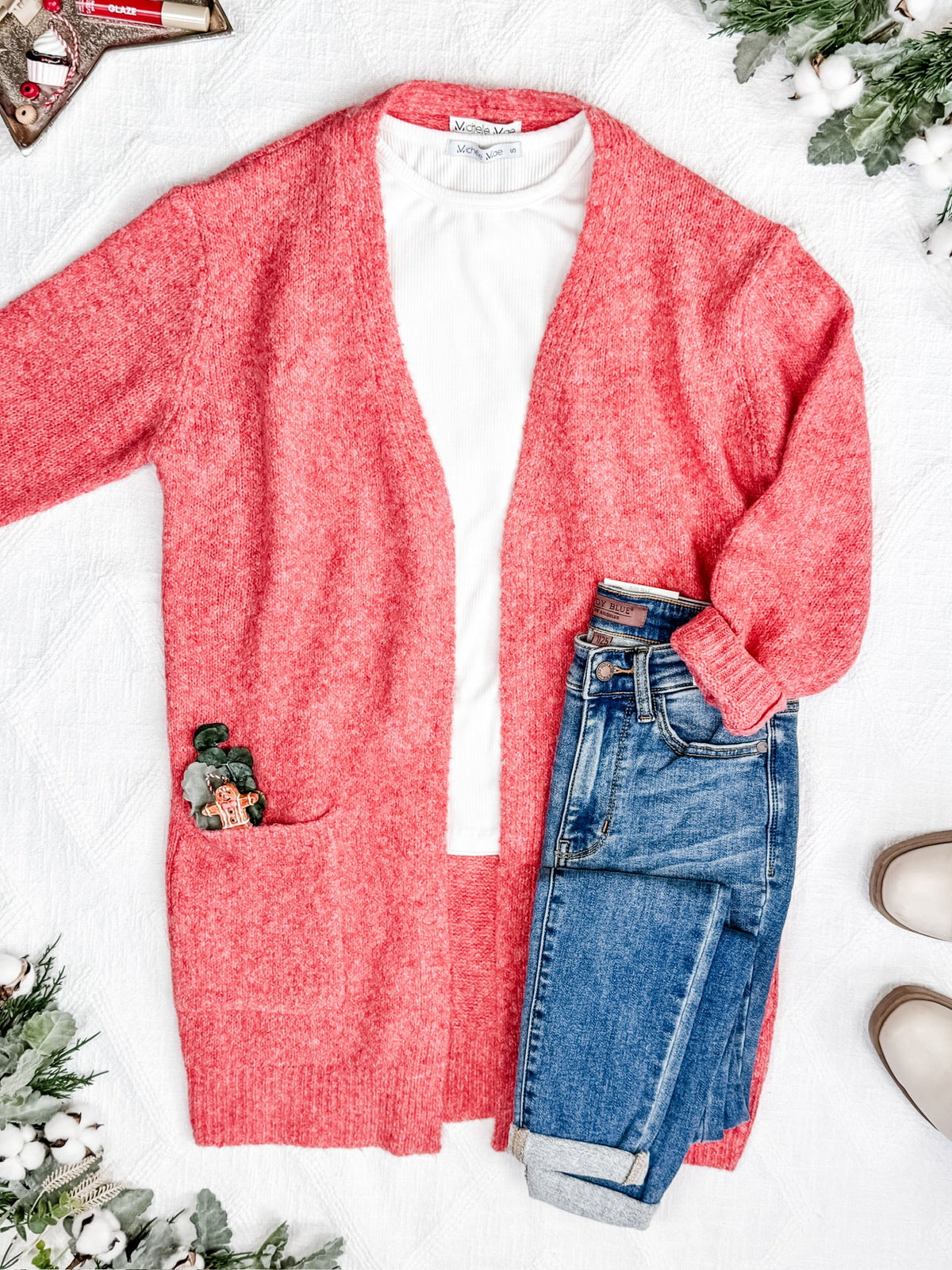 Madison Cozy Cardigan - Cherry Blush-Villari Chic, women's online fashion boutique in Severna, Maryland