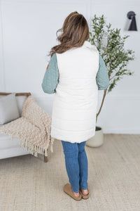 Harlow Long Vest - Cream-clothing-Villari Chic, women's online fashion boutique in Severna, Maryland