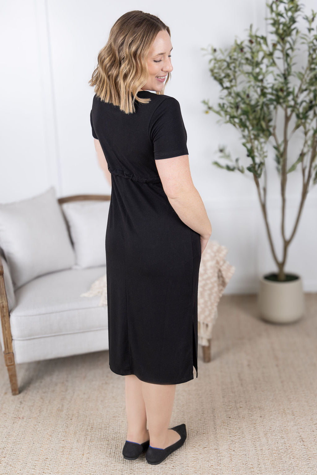 Gracelynn Midi Dress - Black-dress-Villari Chic, women's online fashion boutique in Severna, Maryland