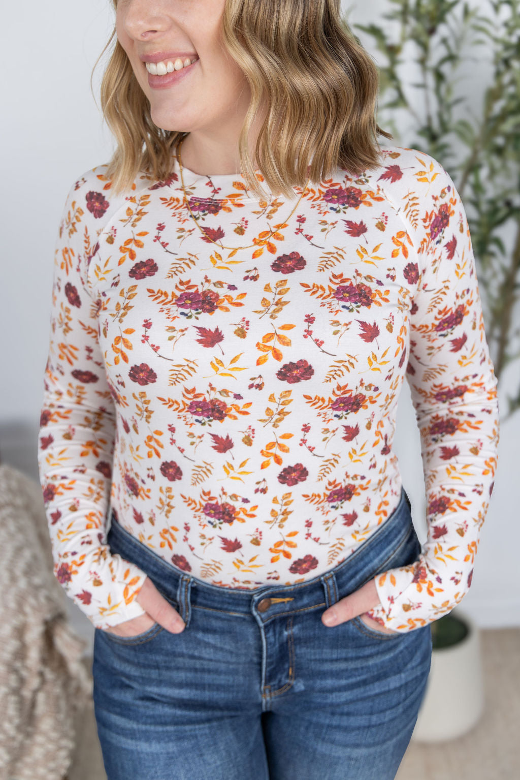 Blair Long Sleeve Top - Autumn Floral-Tops-Villari Chic, women's online fashion boutique in Severna, Maryland