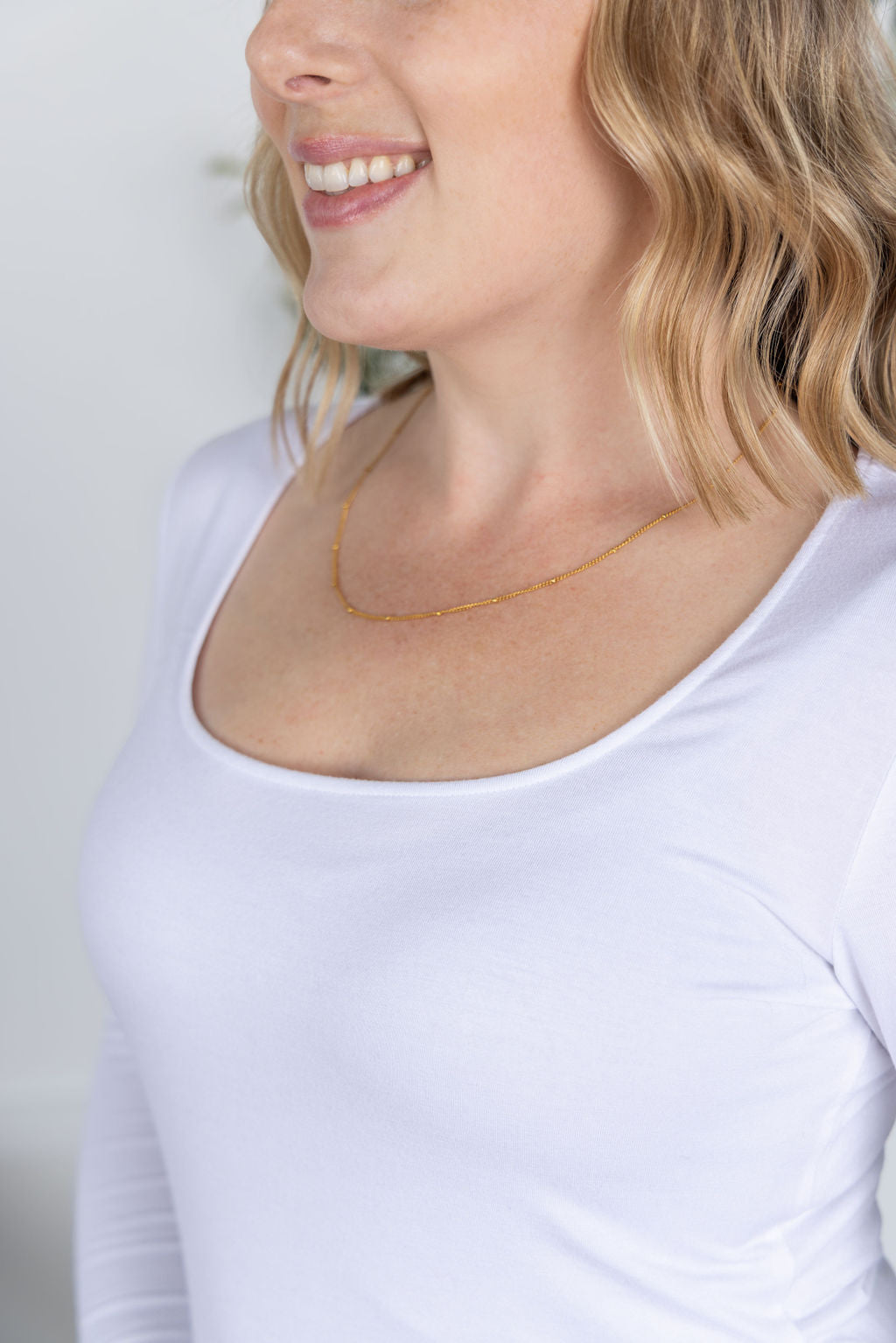 Alyssa Long Sleeve Top - White-Tops-Villari Chic, women's online fashion boutique in Severna, Maryland