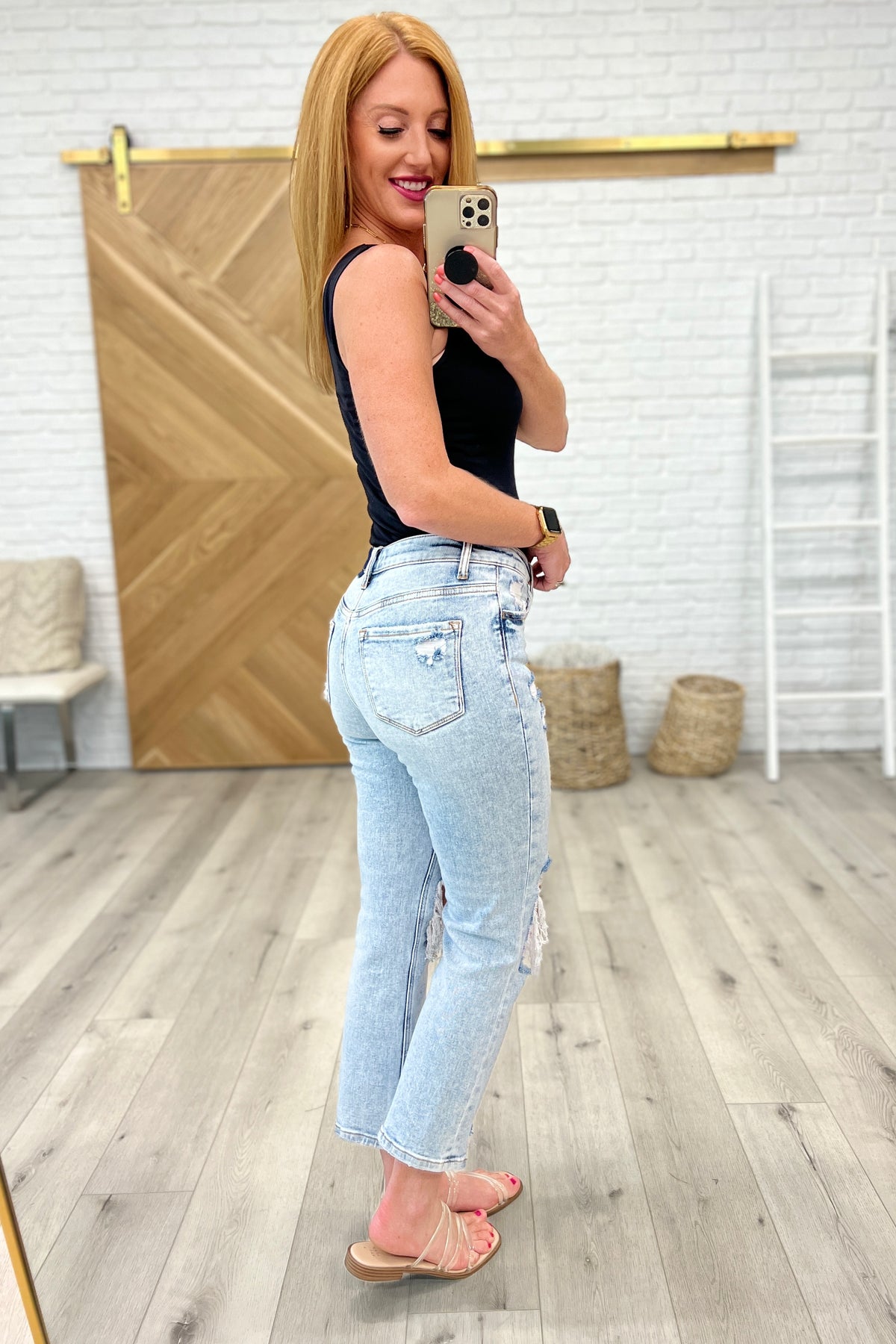 Rizzo High-Rise Crop Straight Jeans by Vervet-Womens-Villari Chic, women's online fashion boutique in Severna, Maryland