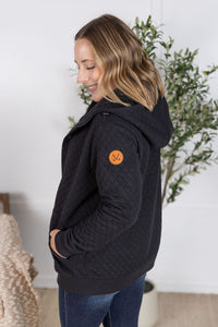 Kyla Zipper Snap Jacket - Black-Jacket-Villari Chic, women's online fashion boutique in Severna, Maryland