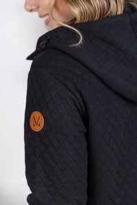 Kyla Zipper Snap Jacket - Black-Jacket-Villari Chic, women's online fashion boutique in Severna, Maryland