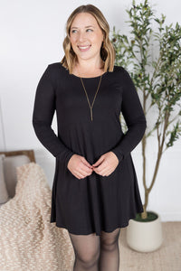 Savannah Bamboo Swing Dress - Black-dress-Villari Chic, women's online fashion boutique in Severna, Maryland
