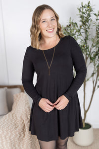 Savannah Bamboo Swing Dress - Black-dress-Villari Chic, women's online fashion boutique in Severna, Maryland