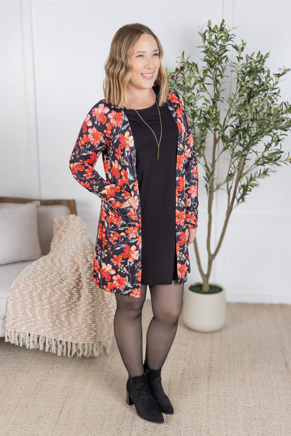 Classic Cardigan - Sunset Floral-Cardigan-Villari Chic, women's online fashion boutique in Severna, Maryland