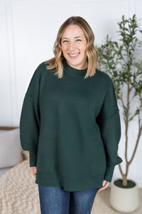Aurora Cozy Sweater - Hunter Green-Sweater-Villari Chic, women's online fashion boutique in Severna, Maryland