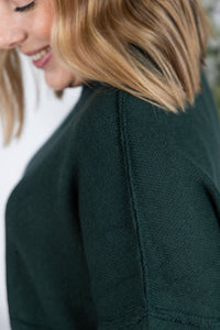 Aurora Cozy Sweater - Hunter Green-Sweater-Villari Chic, women's online fashion boutique in Severna, Maryland