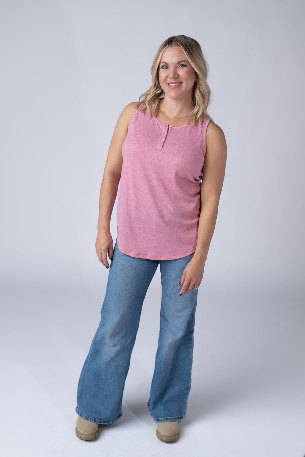 Alison Henley Tank - Rose-tanks-Villari Chic, women's online fashion boutique in Severna, Maryland