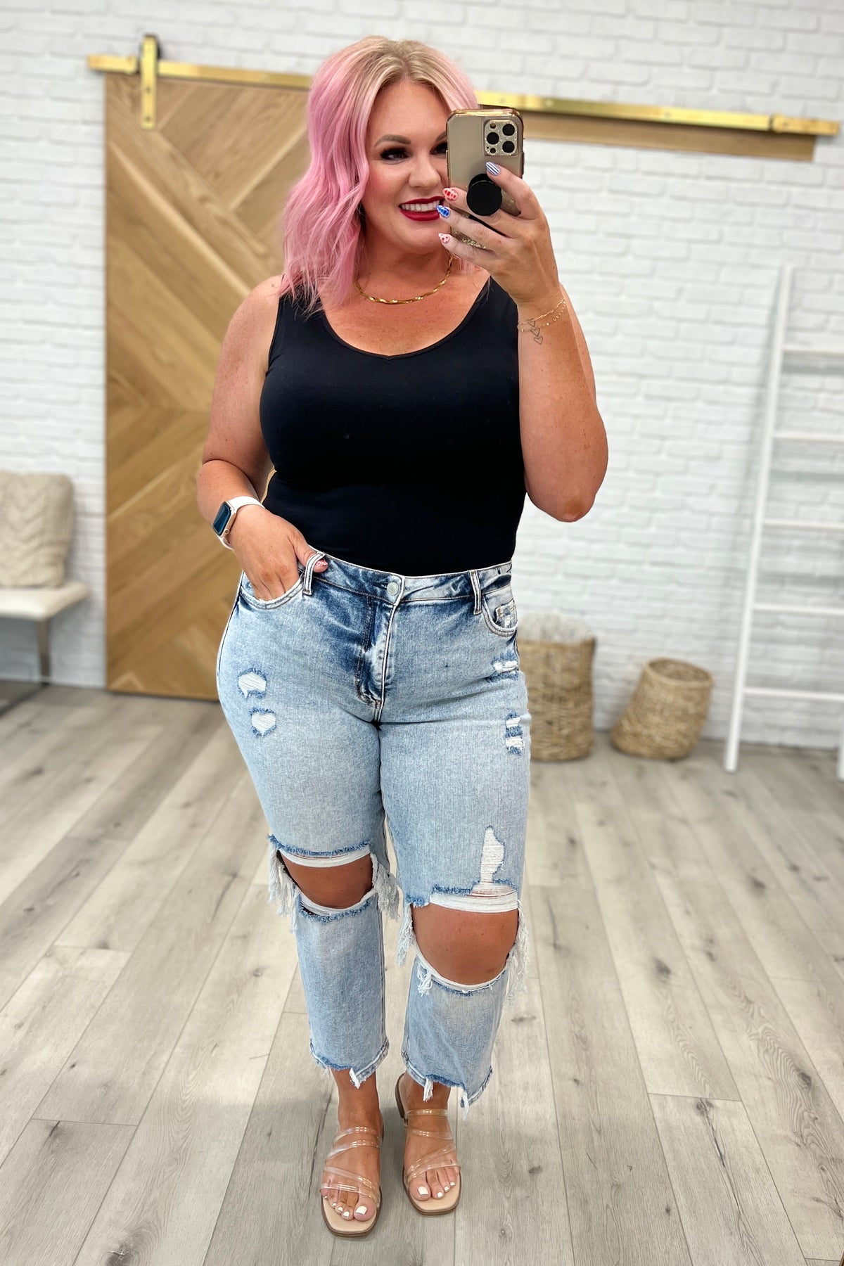 Rizzo High-Rise Crop Straight Jeans by Vervet-Womens-Villari Chic, women's online fashion boutique in Severna, Maryland