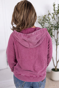 Ryker Vintage Wash Hoodie- Berry-sweatshirt-Villari Chic, women's online fashion boutique in Severna, Maryland