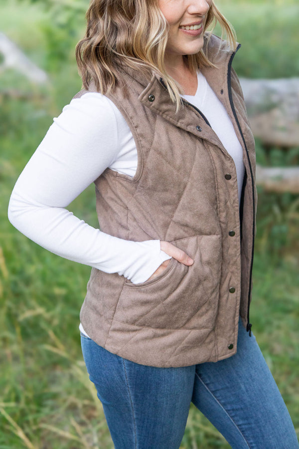 Corduroy Vest - Mocha-clothing-Villari Chic, women's online fashion boutique in Severna, Maryland