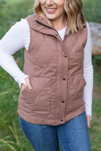 Corduroy Vest - Chestnut-clothing-Villari Chic, women's online fashion boutique in Severna, Maryland