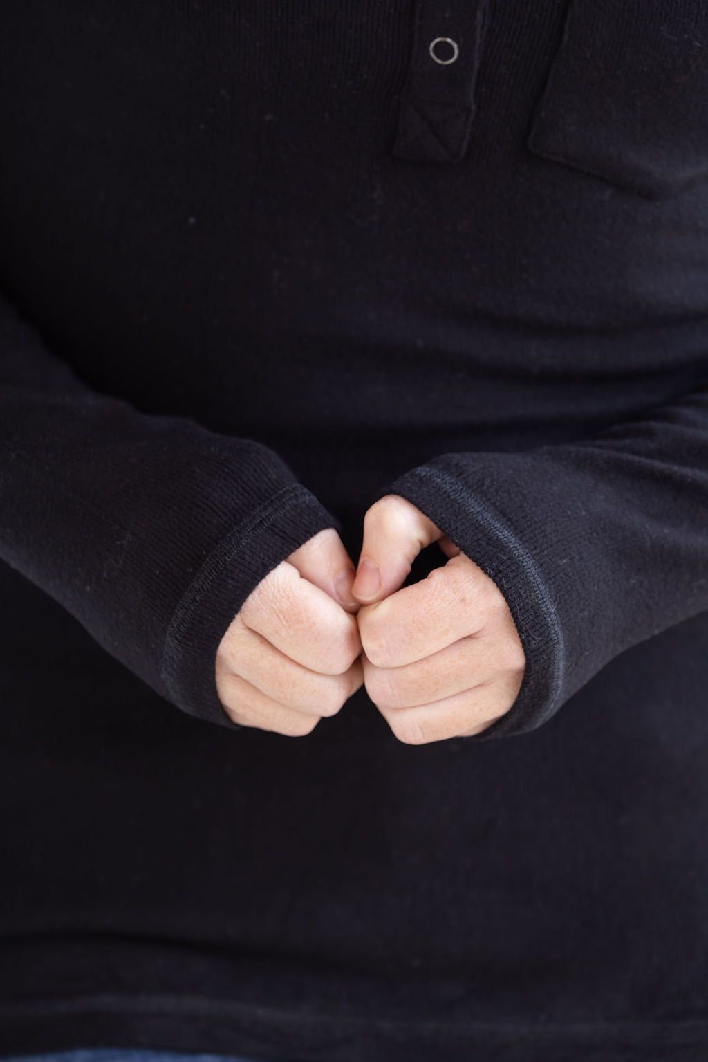 Georgia Long Sleeve Top - Black-Tops-Villari Chic, women's online fashion boutique in Severna, Maryland