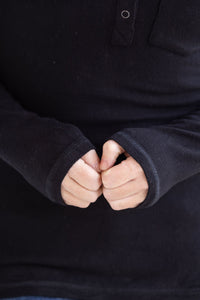 Georgia Long Sleeve Top - Black-Tops-Villari Chic, women's online fashion boutique in Severna, Maryland