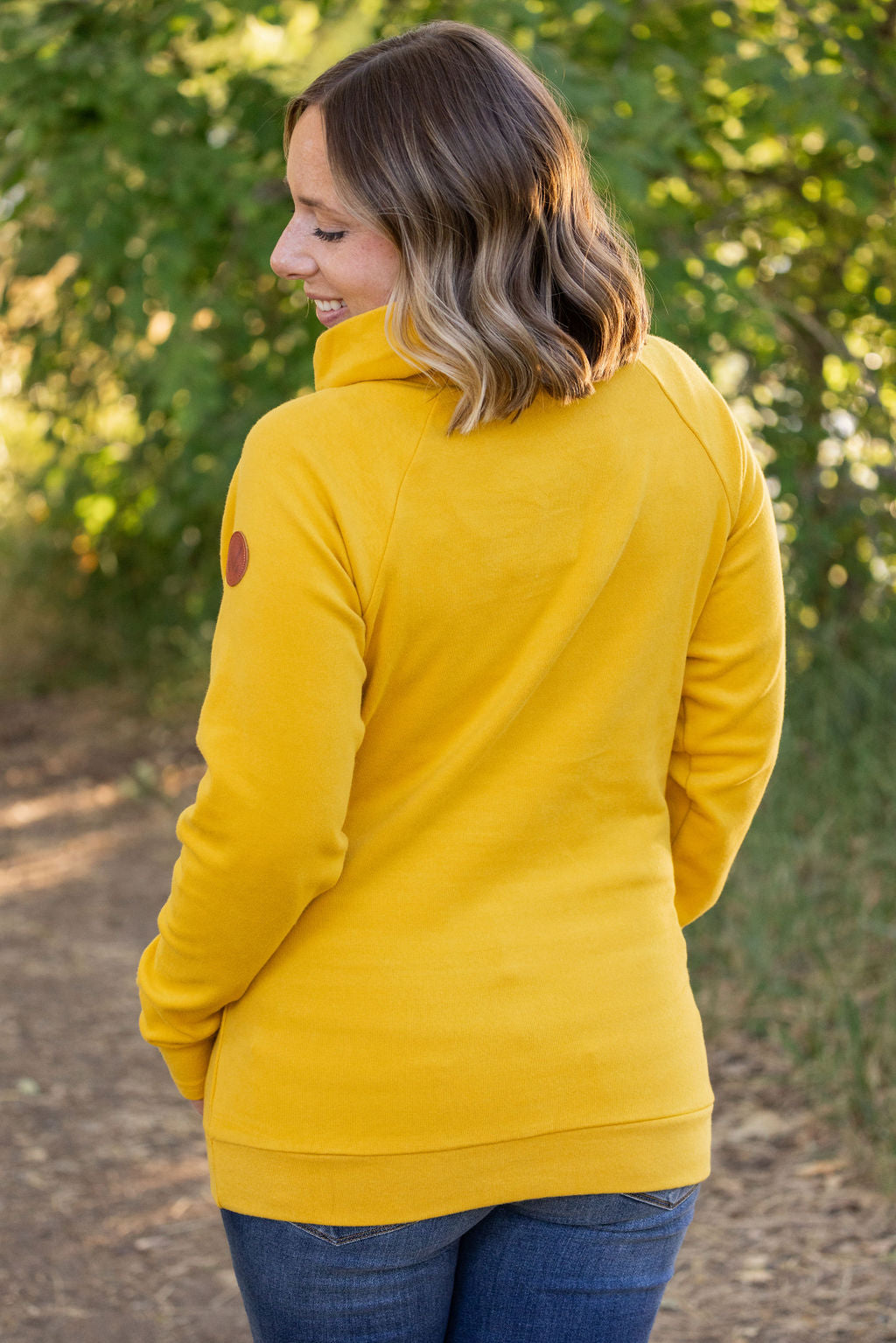 Classic Zoey ZipCowl Sweatshirt - Mustard-Pullover-Villari Chic, women's online fashion boutique in Severna, Maryland