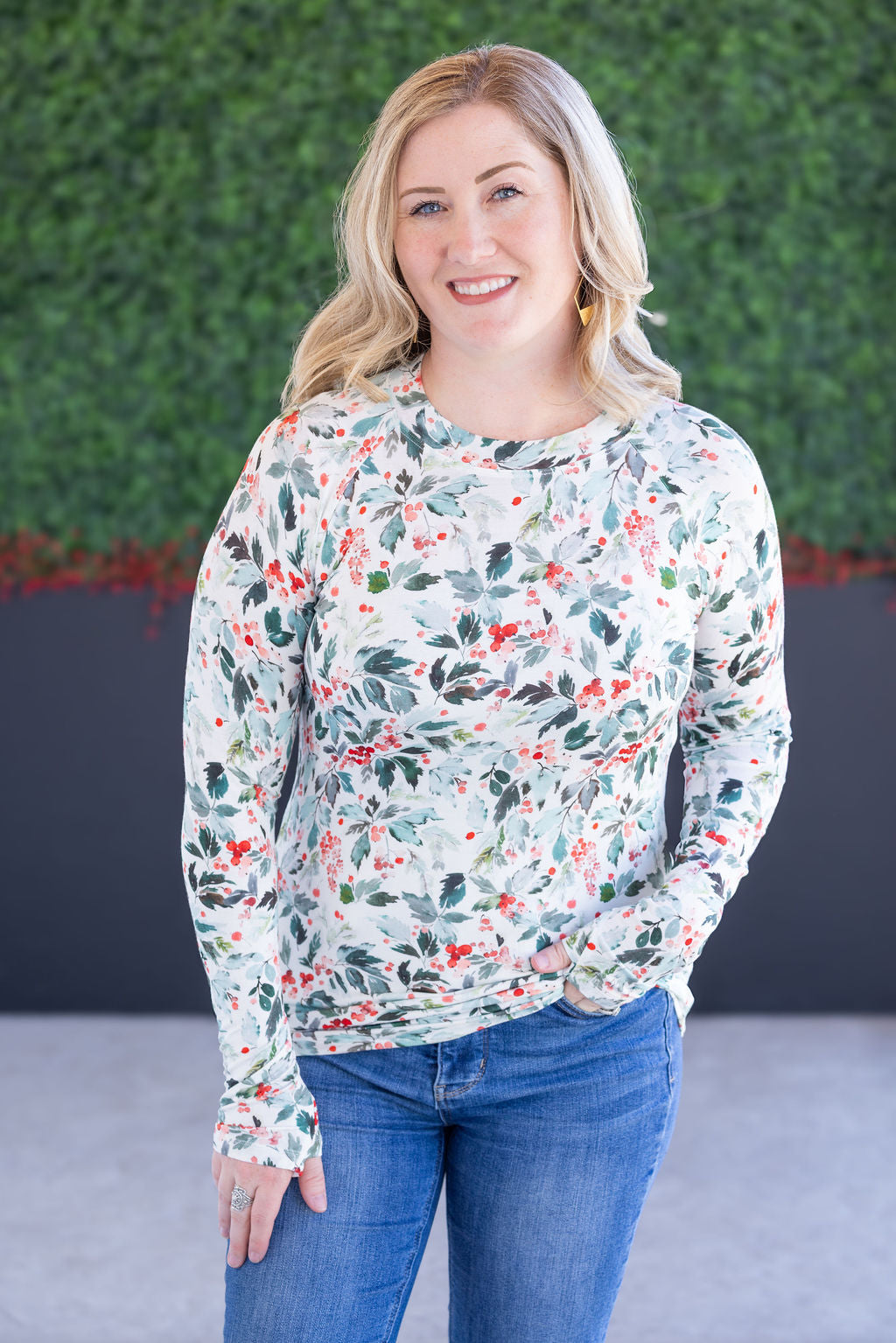 Blair Long Sleeve Top - Winter Berry-Tops-Villari Chic, women's online fashion boutique in Severna, Maryland