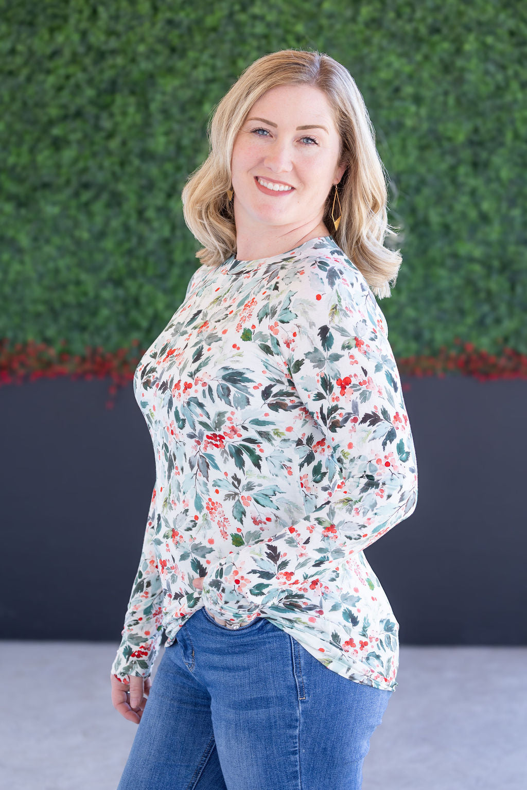 Blair Long Sleeve Top - Winter Berry-Tops-Villari Chic, women's online fashion boutique in Severna, Maryland