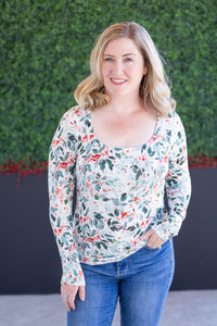 Alyssa Long Sleeve Top - Winter Berry-Tops-Villari Chic, women's online fashion boutique in Severna, Maryland