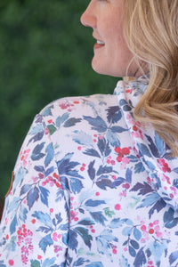 Hailey Pullover Hoodie - Winter Berry and Evergreen-Hoodie-Villari Chic, women's online fashion boutique in Severna, Maryland